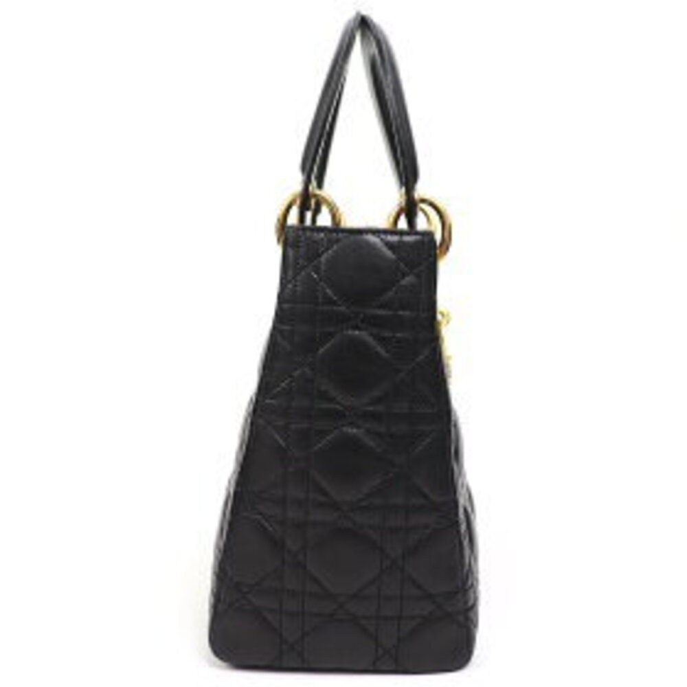 Dior Lady Classic Handbag Cannage Stitch Black Lambskin LADYDIOR Noir Black - Picture 4 of 7